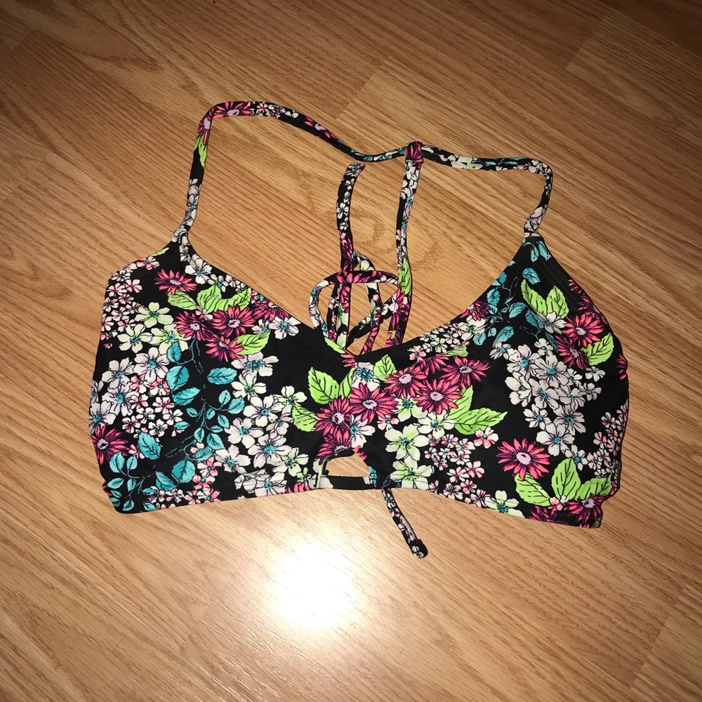 floral bikini top